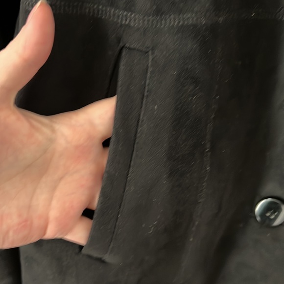 Long warm black winter coat size M - Picture 2 of 8